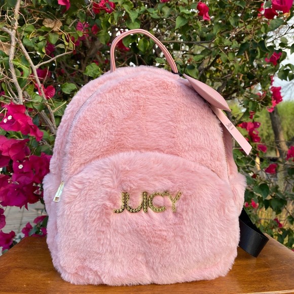 Juicy Couture Handbags - FINAL Clearance: Juicy Couture Pink Faux Fur Backpack